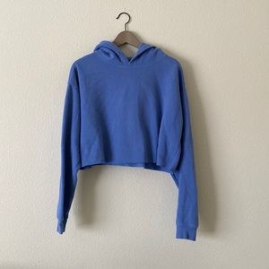 Urban outfitters cropped hoodie size medium sporty blue
